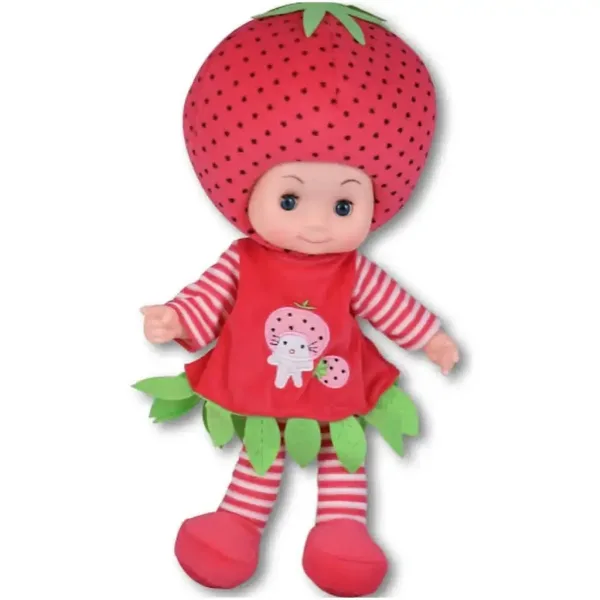 Krpenjasti lutak u kostimu jabuke ili jagode 36cm 1kom slika 2