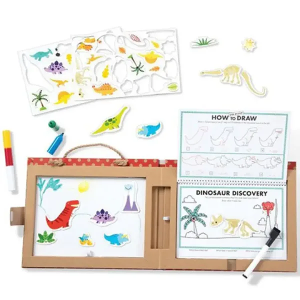 Melissa & Doug: Set za crtanje dinosaura koji se može izbrisati i magnetska kreativna igra slika 2