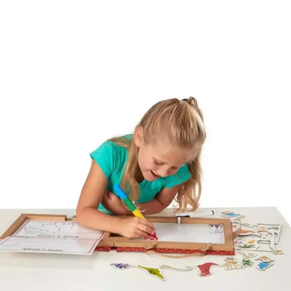 Melissa & Doug: Set za crtanje dinosaura koji se može izbrisati i magnetska kreativna igra slika 3