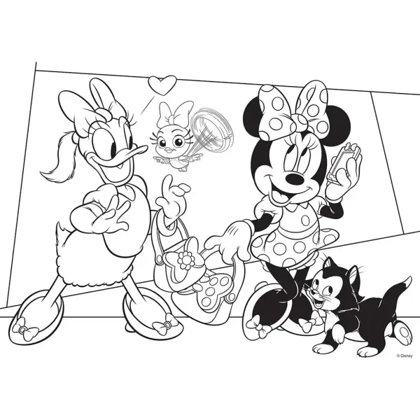 Minnie Mouse 2-u-1 maxi slagalica od 35 dijelova i bojanka 70x50 cm - Lisciani slika 2