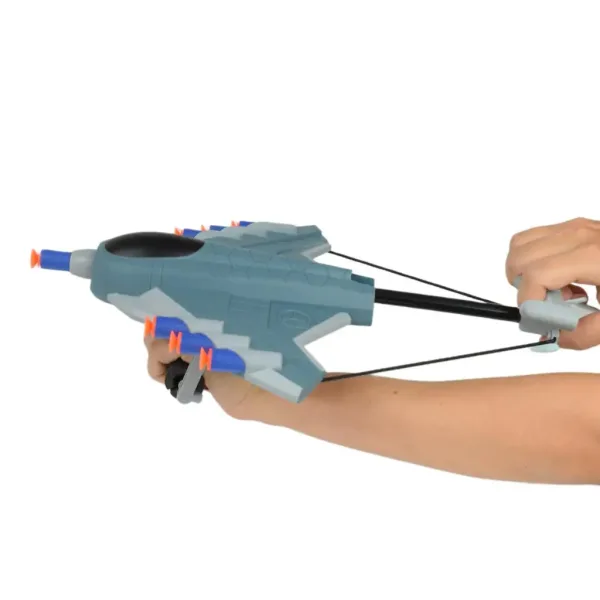 Missile Hand: Puška sa spužvastim projektilima u obliku aviona i metama 23 cm slika 4