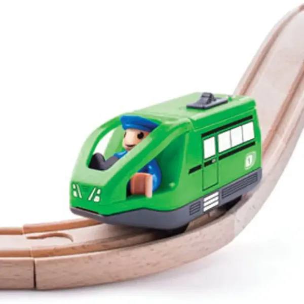 Moderna zelena električna lokomotiva - Woodyland slika 2