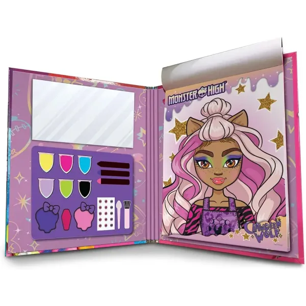 Monster High: Knjiga za šminkanje i bojanje, 44 stranice - Lisciani slika 2
