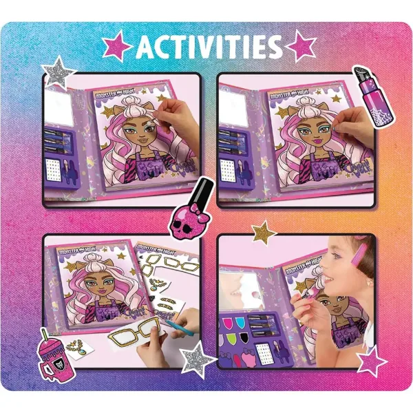 Monster High: Knjiga za šminkanje i bojanje, 44 stranice - Lisciani slika 3