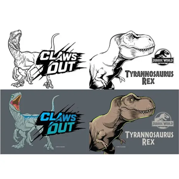 Must... Jurassic World bilježnica sa crtama, može se bojati, 40 stranica, dvije vrste slika 4