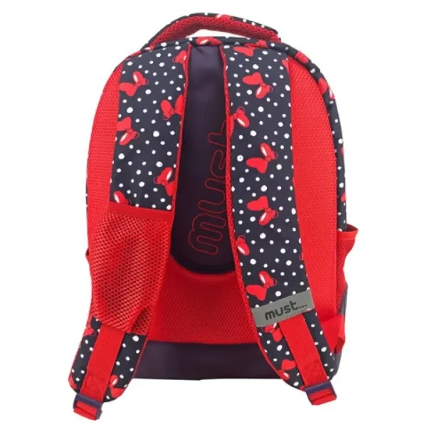 Must: Minnie Mouse tamno plavo-crvena školska torba, ruksak 32x18x43cm slika 2