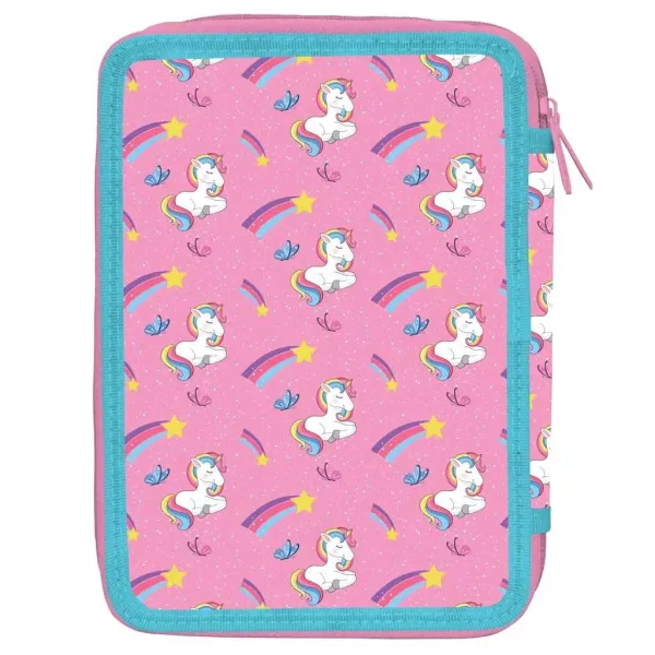 Must: Punjena višekatna pernica s uzorkom jednoroga 15x21cm slika 2