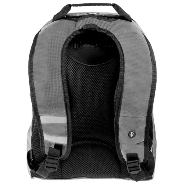 Must: Siva jednobojna RipStop školska torba, ruksak 32x17x42cm slika 2