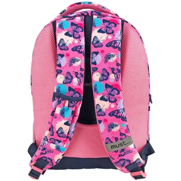 Mora: Ruksak s uzorkom leptira tri pregrade 32x18x43cm slika 2