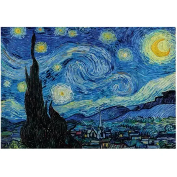 Muzejska kolekcija: Van Gogh - Zvjezdasta noć HQC 1000 dijelova puzzle s posterom - Clementoni slika 2