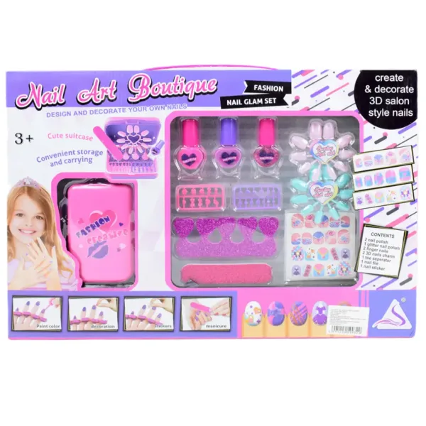 Nail Art: Set za manikuru s koferom, lakovima za nokte i priborom slika 6