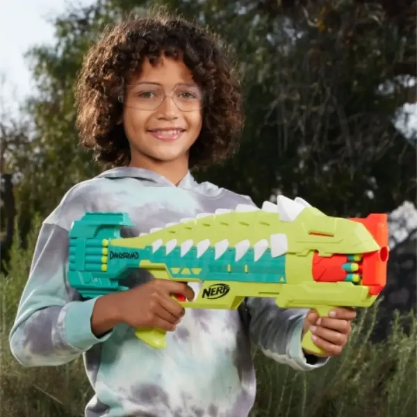 Nerf DinoSquad Armorstrike pištolj sa spužvastim projektilima - Hasbro slika 3