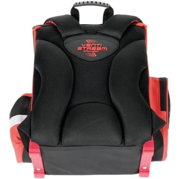 Nogometni crno-crveni ergonomski školski ruksak, ruksak 36x27x14cm - Bambino slika 2