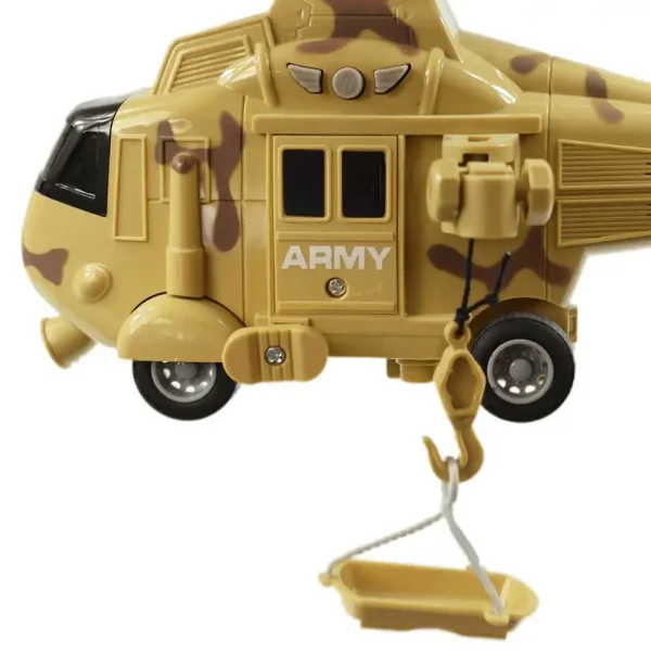 Oružane snage: Kamuflažni bež borbeni helikopter s svjetlom i zvučnim efektima 1/20 skala 21cm slika 3