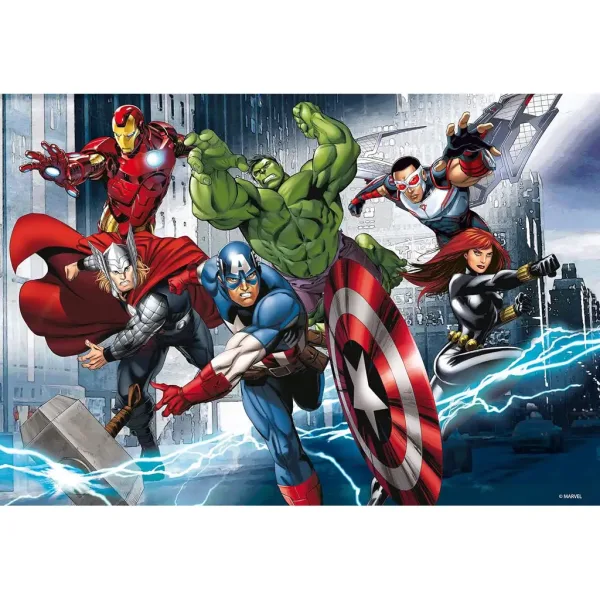 Osvetnici: Heroji 2 u 1, puzzle od 60 dijelova i bojanka 50x35 cm - Lisciani slika 2
