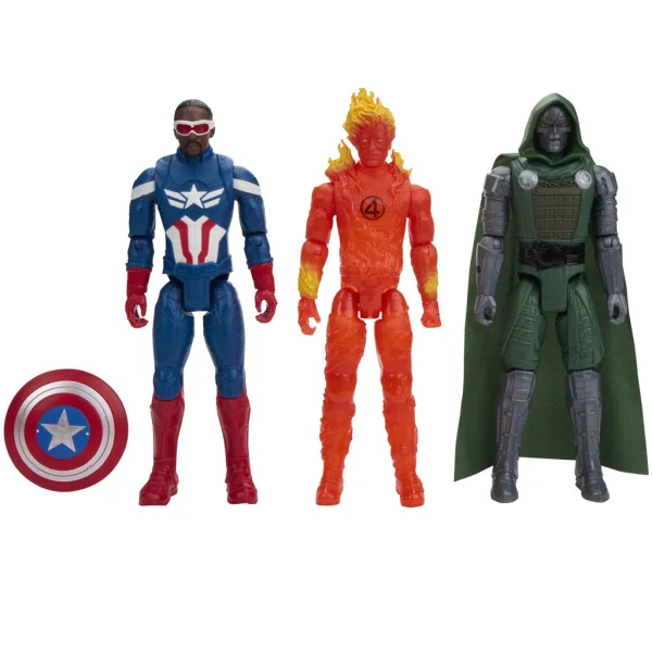 Osvetnici Titan Hero: Doomsday Doctor Doom, Kapetan Amerika i Ljudska Baklja, set akcijskih figura od 29 cm – Hasbro slika 2