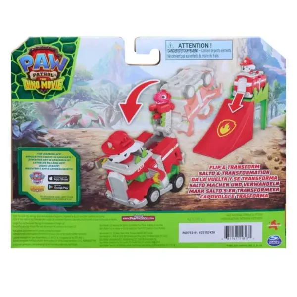Paw Patrol Dino Movie - Prevrnuti akrobatski vozila Marshall - Spin Master slika 2