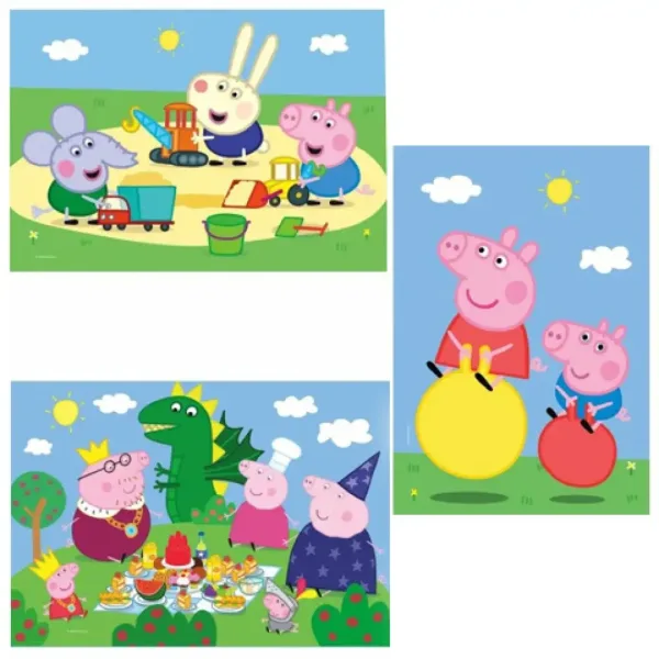 Peppa Pig 3x48kom set puzzle - Clementoni slika 2
