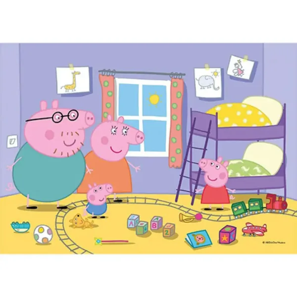 Peppa Pig Supercolor 2 u 1 puzzle 2x20kom - Clementoni slika 2
