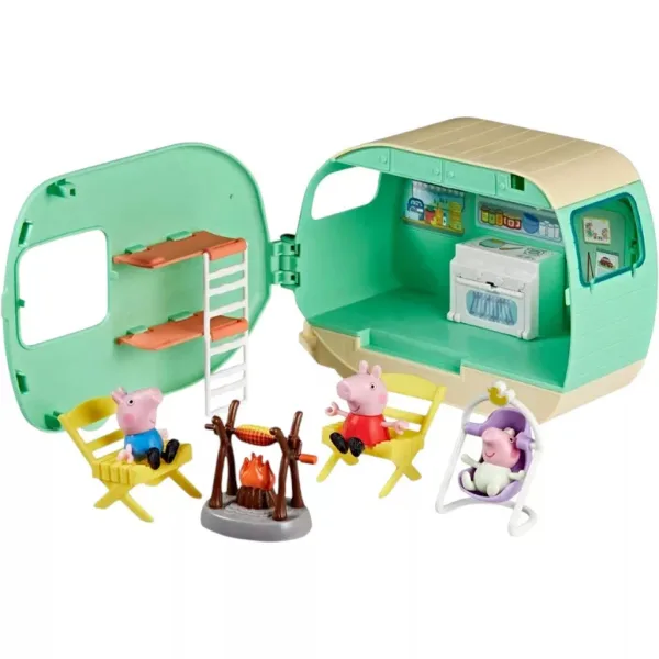 Peppa Pig tri mala praščića – set za igru s kamp-prikolicom i figuricama - Hasbro slika 2