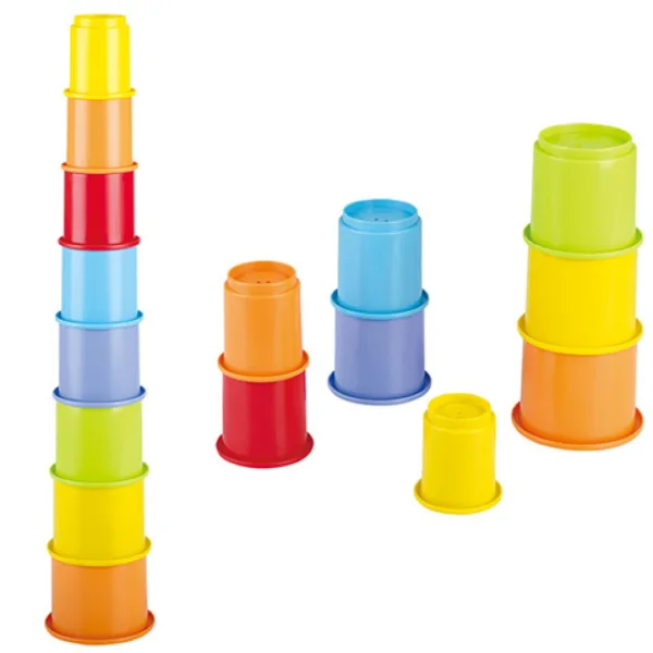 Playgo: Rainbow građevinska igračka s čašicama od reciklirane plastike, set od 8 dijelova slika 2