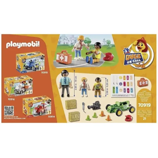 Playmobil: Duck on Call Hitna pomoć na dužnosti tijekom nesreće na utrci (70919) slika 4