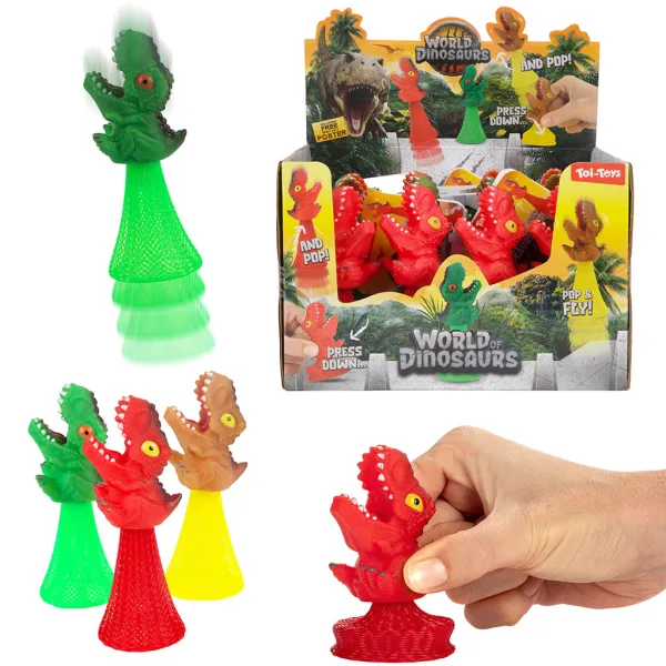 Plopper skakući dinosaurus u više varijanti 12cm 1 kom slika 2