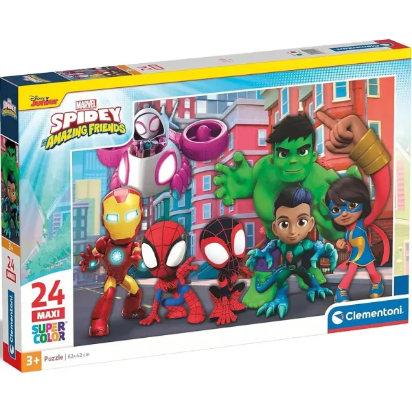 Póki i superjunaci 24 kom. maxi supercolor puzzle - Clementoni slika 1