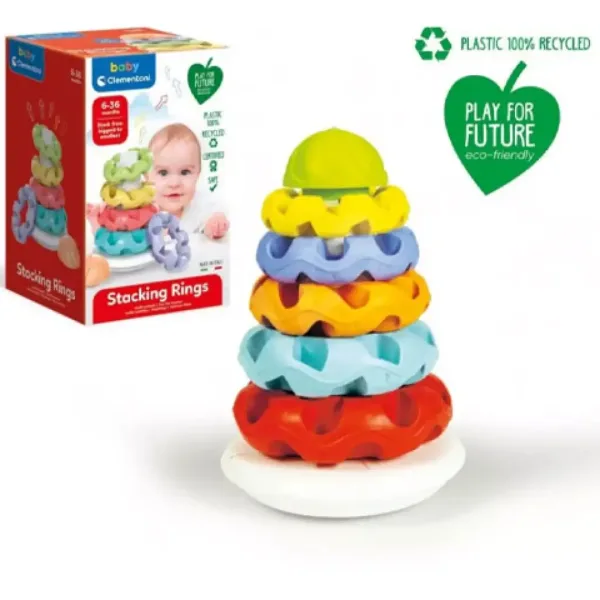 Prsten piramida od 100% reciklirane plastike - Clementoni baby slika 3