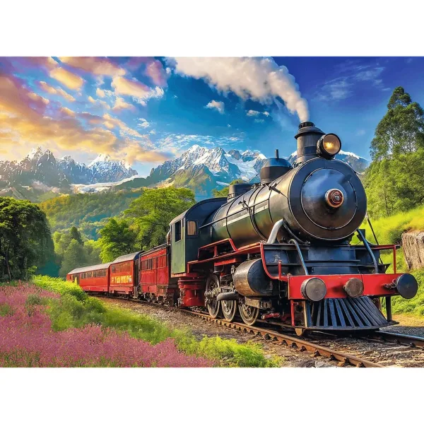 Putovanje između planina vlakom 1000-dijelni puzzle -Trefl slika 2