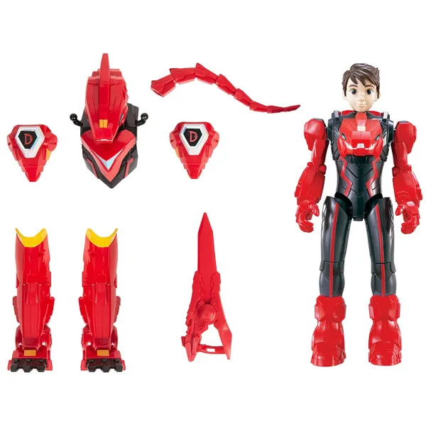 Quantum Heroes: Dinoster Lucio akcijska figura s crvenim oklopom 20 cm slika 2