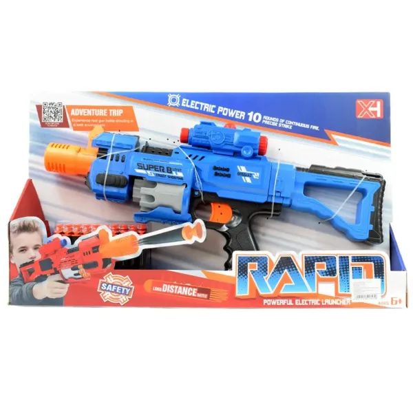 Rapid Launcher: Električna puška za gađanje spužvom s rotirajućim spremnikom i 20 patrona 49 cm slika 8