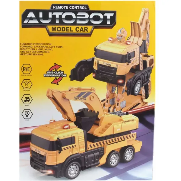 RC daljinski upravljač Autobot Titan Robot Transforming Crane Car 27MHz 26cm slika 7
