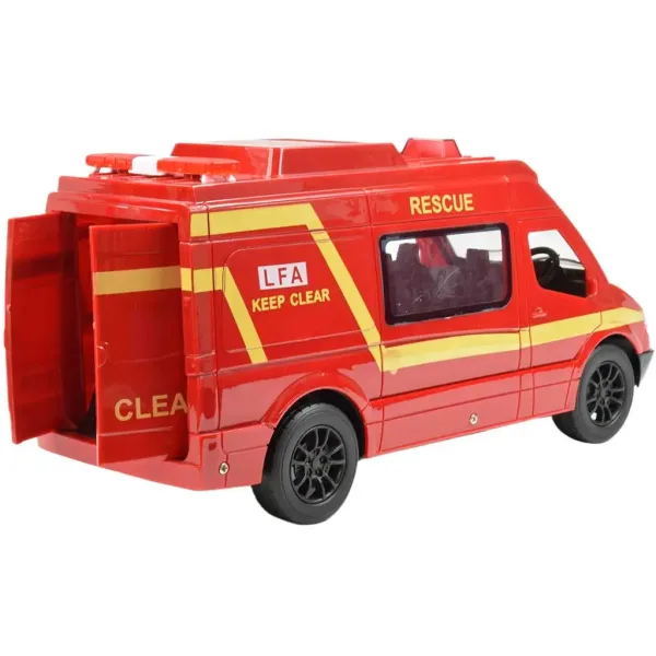 RC daljinski upravljač Crveni vatrogasni minibus sa svjetlosnim efektima 2,4 GHz 1/12 omjer 30 cm slika 2