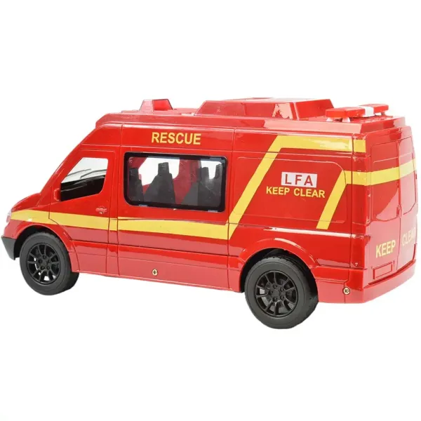 RC daljinski upravljač Crveni vatrogasni minibus sa svjetlosnim efektima 2,4 GHz 1/12 omjer 30 cm slika 3