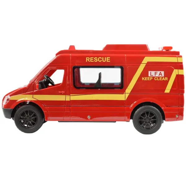 RC daljinski upravljač Crveni vatrogasni minibus sa svjetlosnim efektima 2,4 GHz 1/12 omjer 30 cm slika 4