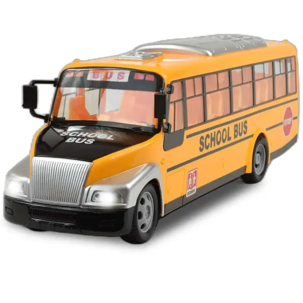 RC daljinski upravljač žuti školski autobus sa svjetlosnim efektima i baterijom 27MHz 40cm slika 3