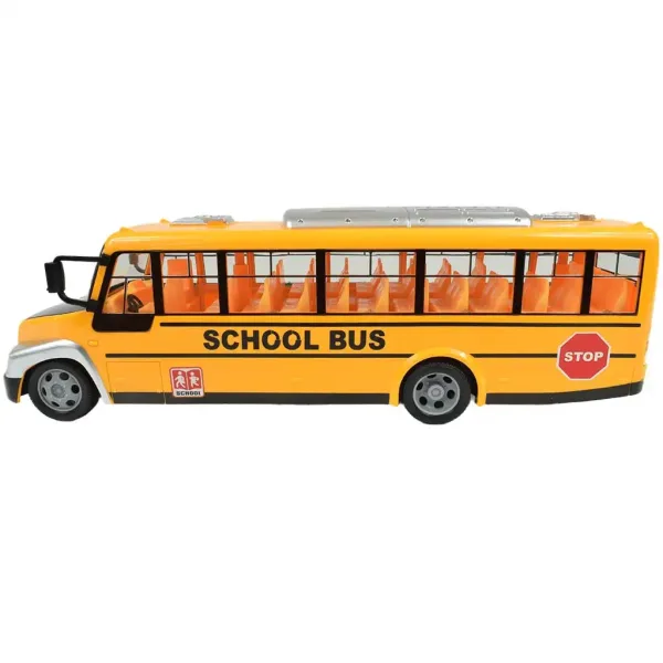 RC daljinski upravljač žuti školski autobus sa svjetlosnim efektima i baterijom 27MHz 40cm slika 4