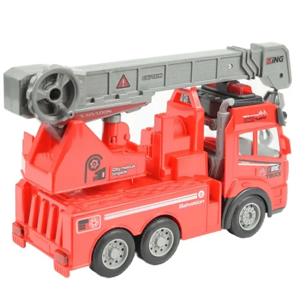 RC dizalica na daljinsko upravljanje, vatrogasno vozilo sa svjetlosnim efektima, 1/43, 27 MHz, 20 cm slika 2