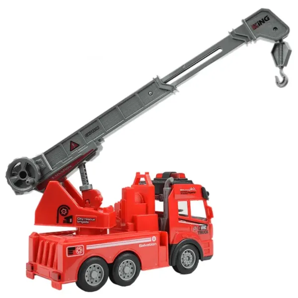 RC dizalica na daljinsko upravljanje, vatrogasno vozilo sa svjetlosnim efektima, 1/43, 27 MHz, 20 cm slika 3