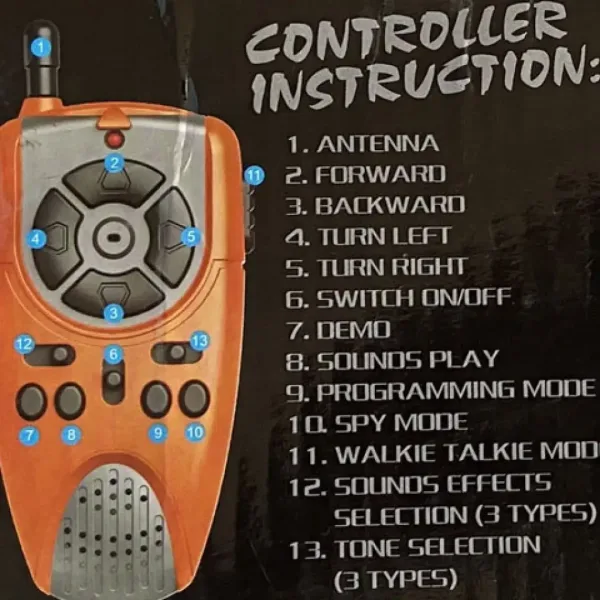 RC interaktivni TalkBot robot walkie-talkie s načinom rada narančaste boje 2,4GHz slika 8