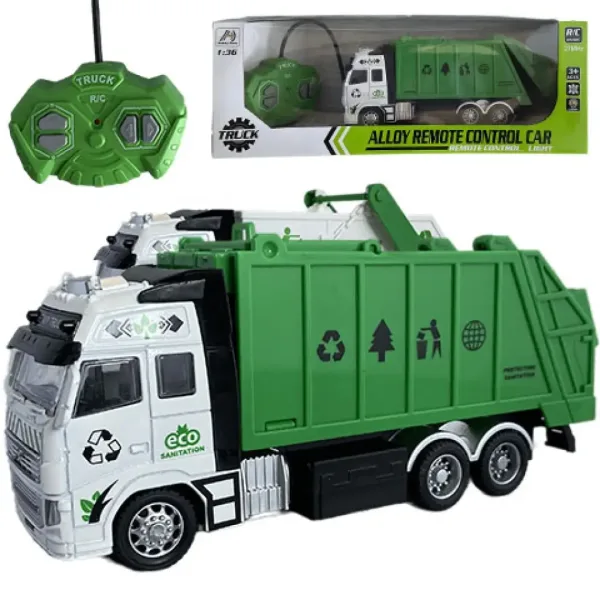 RC Kamion za prijevoz otpada ili kontejnera na daljinsko upravljanje sa svjetlom 27MHz 1/36 20cm u d slika 5