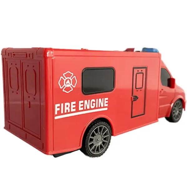 RC Vatrogasni mini bus na daljinsko upravljanje sa svjetlosnim i zvučnim efektima 1:18 omjera, 20cm slika 2