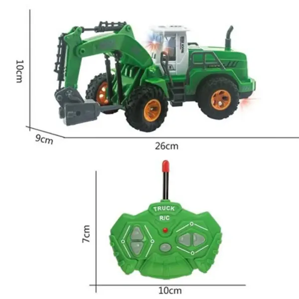 RC Zeleni traktor sa utovarivačem na daljinsko upravljanje 1/30 27MHz slika 2