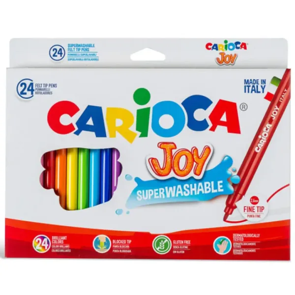 Set flomastera od 24 kom, mogu se oprati - Carioca slika 2