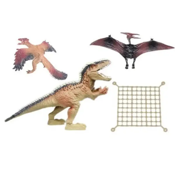 Set igračaka dinosaura sa različitim dodacima slika 2