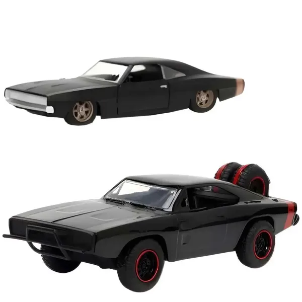 Brzi i žestoki: Dom Toretto Dodge Charger R/T 1970 & Dodge Charger Widebody 1968 metalni autić 2 komada u pakiranju 1/32 mjerilo 13cm - Jada Toys slika 2
