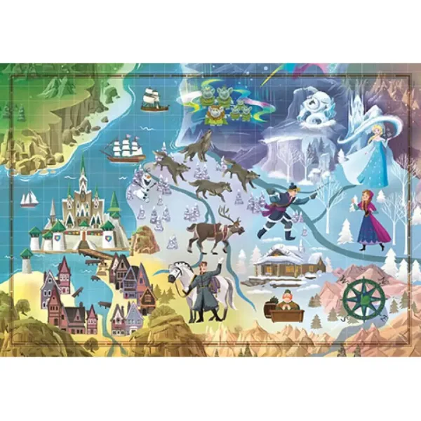 Snježno kraljevstvo karta puzzle 1000kom - Clementoni slika 2