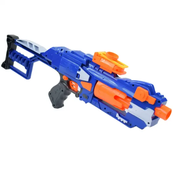 Soft Bullet Gun: Električna strojnica s okretnim spremnikom i ispaljivanjem spužve s patronama 55 cm slika 3