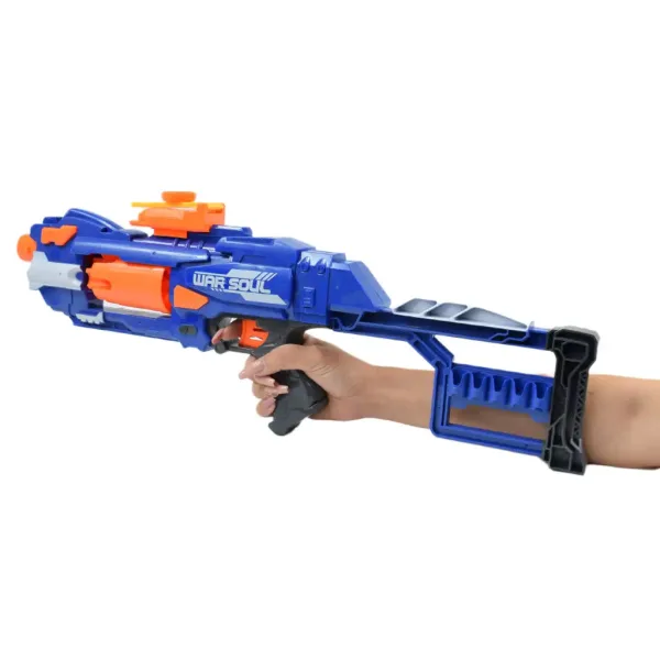 Soft Bullet Gun: Električna strojnica s okretnim spremnikom i ispaljivanjem spužve s patronama 55 cm slika 5
